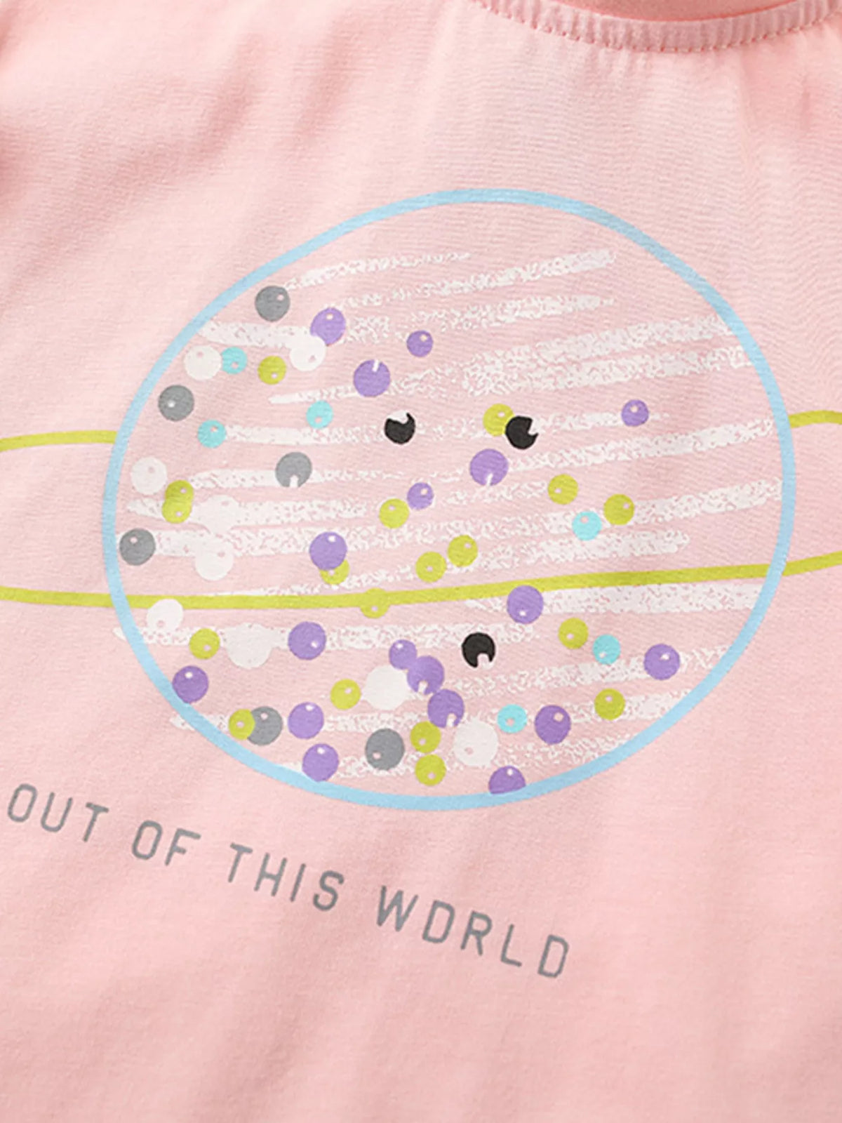 Children's Out of This World Planet Graphic Top and Shorts Set