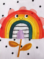 Children's Rainbow Flower Polka Dot Tulle Dress