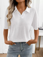 Striped Knit Short Sleeve Top