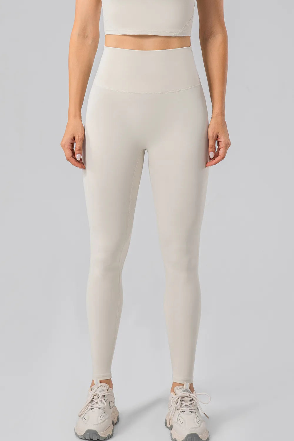 High Waist Wide Waistband Active Leggings - Ladyez