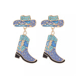 Cowboy Hat and Boot Dangle Earrings