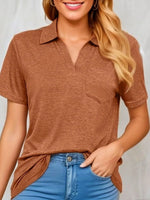 Johnny Collar Short Sleeve Top