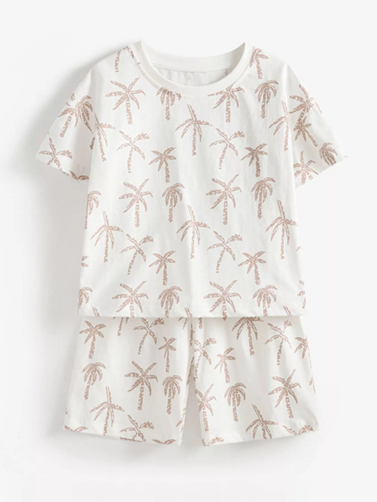 Children's Tropical Palm Print Tee and Shorts Set