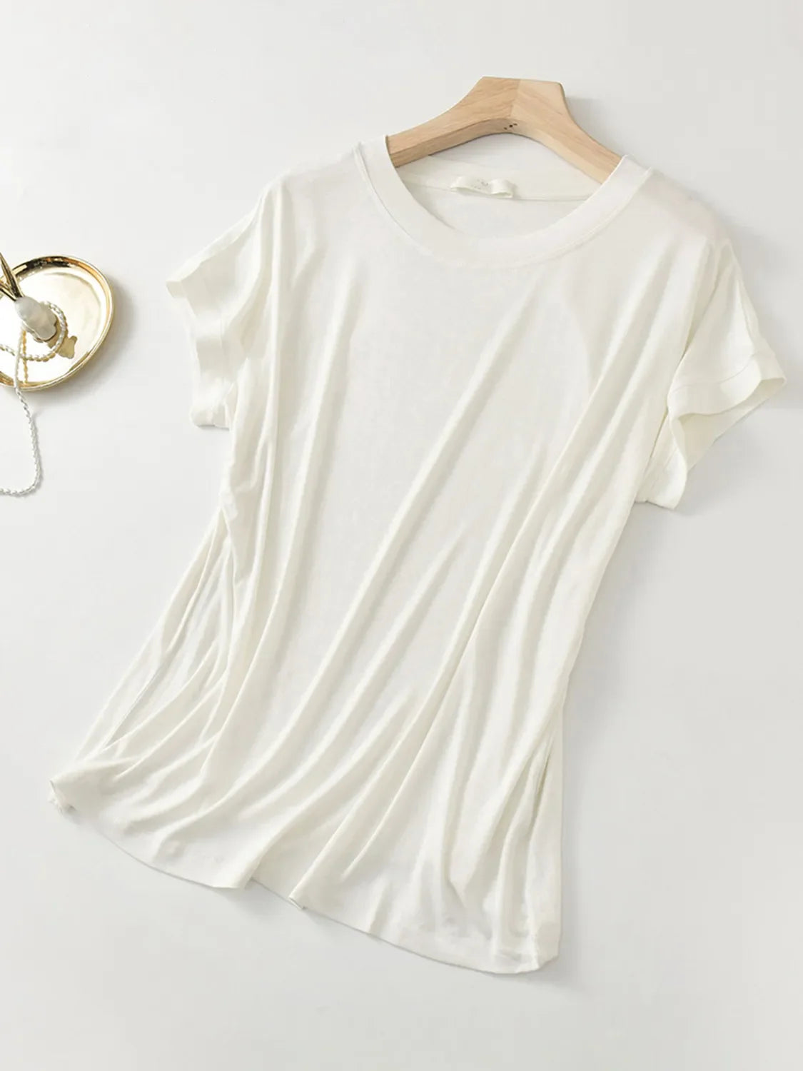 Plus Size Round Neck Short Sleeve T-Shirt