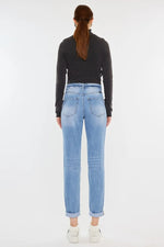 Kancan High Rise Distressed Mom Jeans - Ladyez