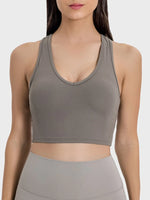Millennia Scoop Neck Wide Strap Active Tank - Ladyez