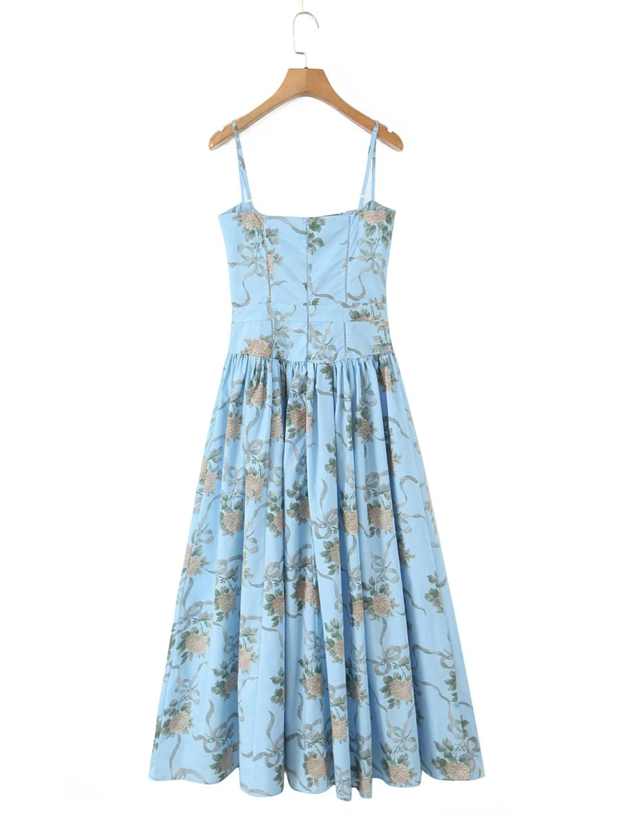 Floral Print Square Neck Cami Maxi Dress - Ladyez