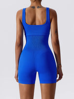 Basic Bae Ribbed Sleeveless Active Romper - Ladyez