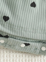 Children's Heart Print Dress & Headband Set