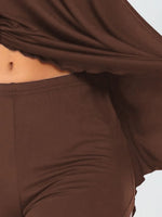 Scoop Neck Top and Shorts Lounge Set - Ladyez