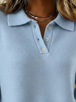 Full Size Button Detail Drop Shoulder Sweater Plus Size