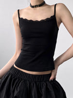 Lace Trim Cami Top - Ladyez