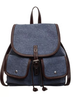 Casual Denim Flap Backpack Bag