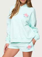 Drop Shoulder Graphic Hoodie with Kangaroo Pocket