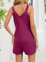 Casual Sleeveless Buckle Strap Romper