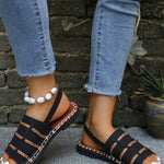 Open Toe Buckle Sandals