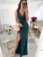 Sleeveless High Slit Maxi Dress