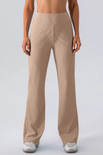 High Waist Straight Active Pants - Ladyez