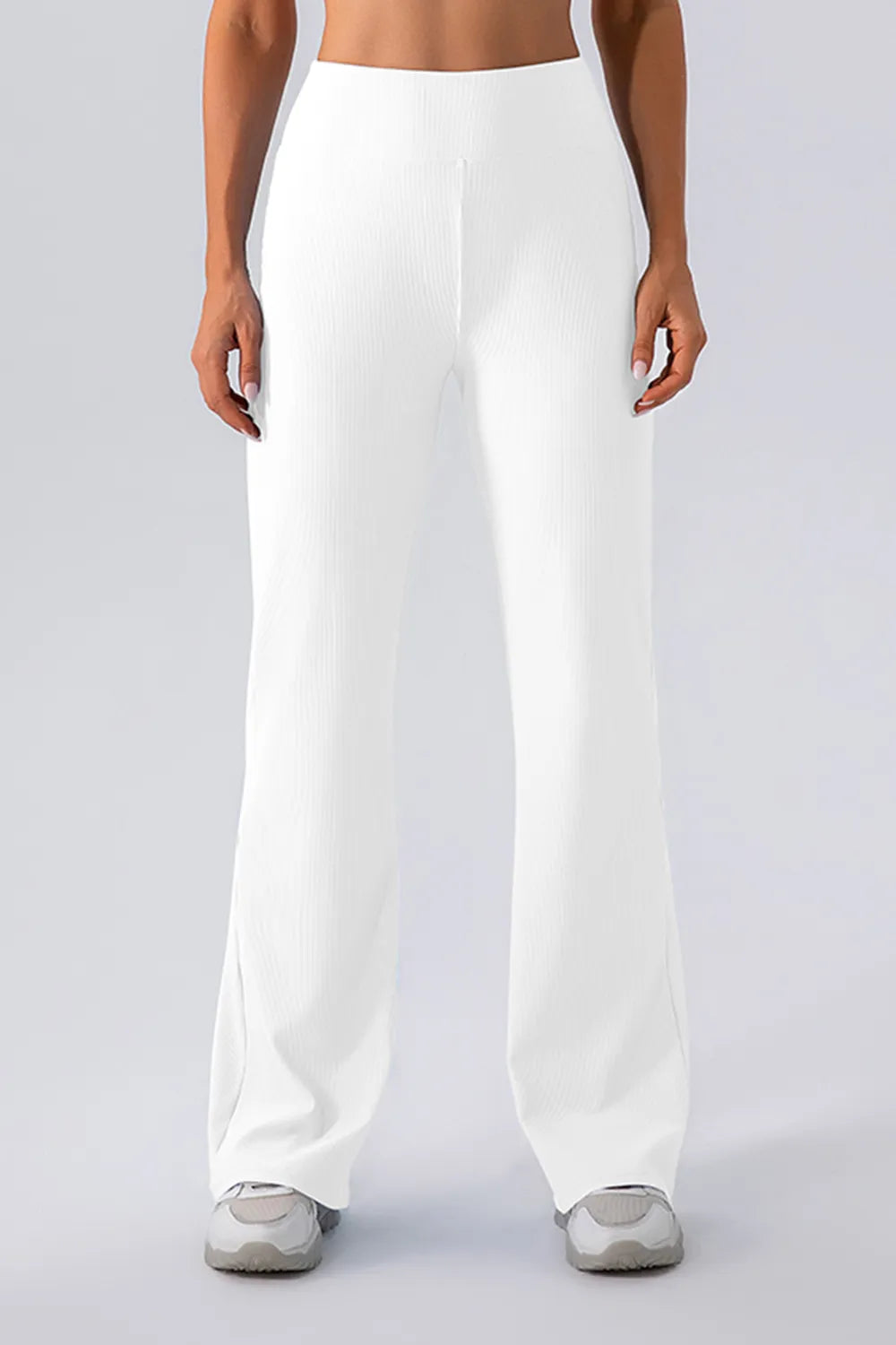 High Waist Straight Active Pants - Ladyez