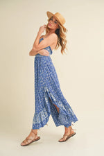 Aemi + Co Ditsy Floral Ruffled Hem Maxi Cami Dress