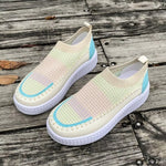 Round Toe Platform Slip-Ons