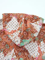 Floral Printed Sherpa Lined Hooded Jacket