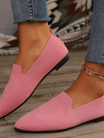 Point Toe Mesh Flats Slip-Ons