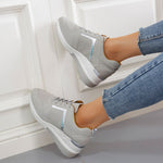 Lace Up Wedge Sneakers
