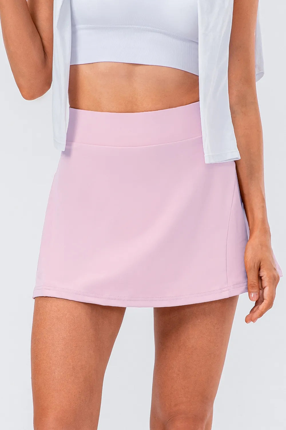 High Waist Pleated Active Skirt - Ladyez