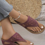 Toe Post Wedge Sandals