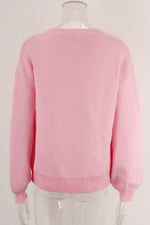 Bow Round Neck Long Sleeve Sweater