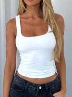 Square Neck Wide Strap Tank - Ladyez