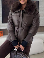 Fur Collar Padded Puffer Jacket