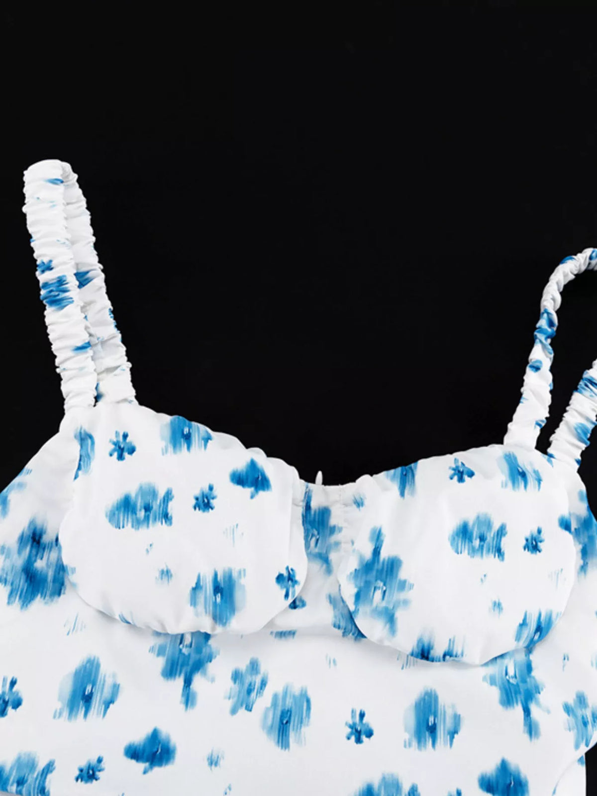 Floral Print Ruffle Hem Tank