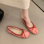 Floral Bow Slip-Ons