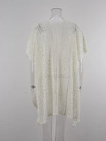 Angel Wings Cutout V-Neck Cover-Up with Tassel - Ladyez