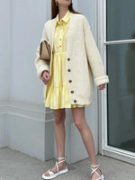 Tiered Long Sleeve Shirt Dress
