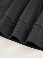 Notched Raglan Sleeve Sweatshirt
