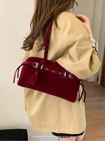 Buckle Decor Shoulder Bag