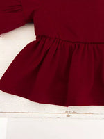 Children's Ruffle Sleeve Top & Floral Patch Pants Set