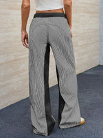 Striped Wide Leg Jeans - Ladyez