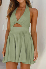 Cutout Halter Neck Mini Dress