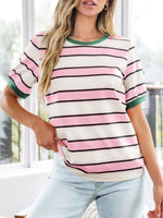 Striped Crew Neck T-Shirt