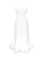 Ruffle Hem Scoop Neck Midi Dress