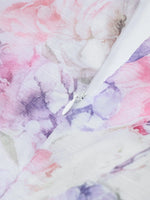 Floral Print Ruffled Mini Dress with Deep V-Neck - Ladyez
