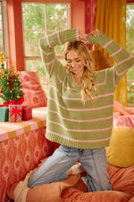 BiBi Striped Long Sleeve Sweater