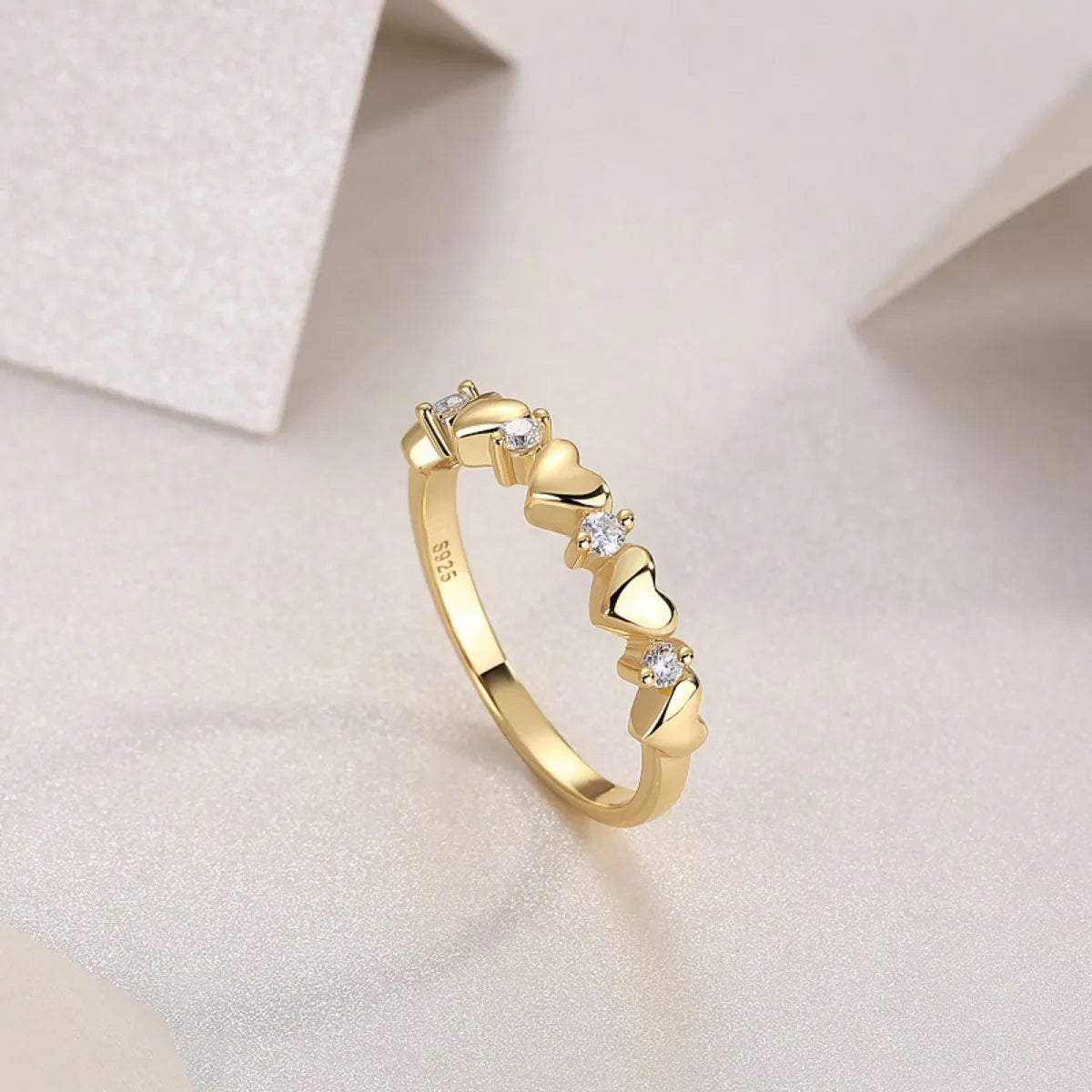 925 Sterling Silver Moissanite Heart Ring - Ladyez