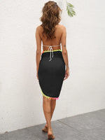 Rainbow Pompom Trim Swim Skirt - Ladyez