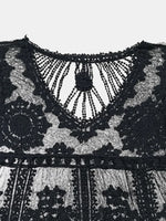 Lace Round Neck Cover-Up - Ladyez
