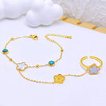 Butterfly Charm Finger Bracelet